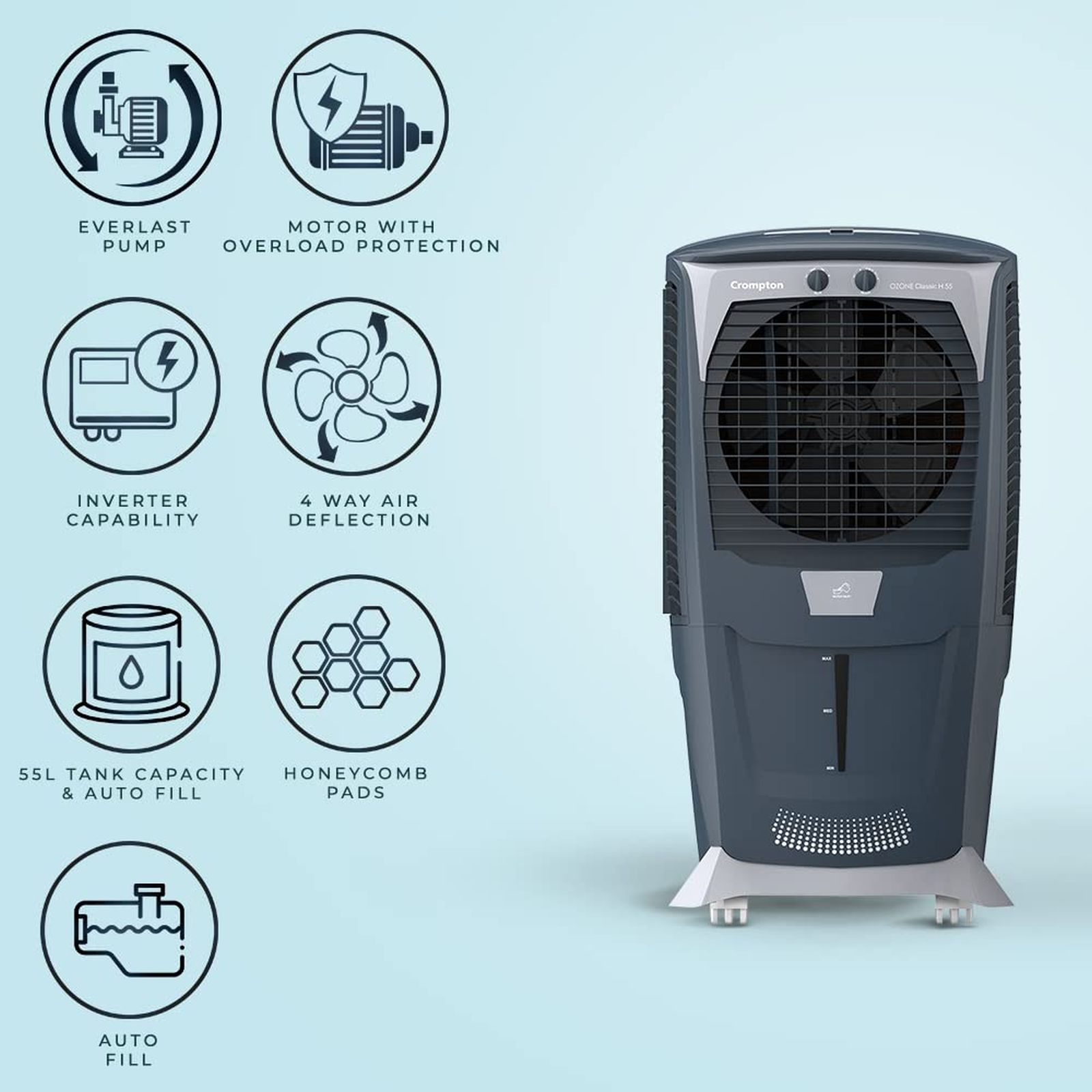 Buy Crompton Ozone Classic H 55 Litres Desert Air Cooler with